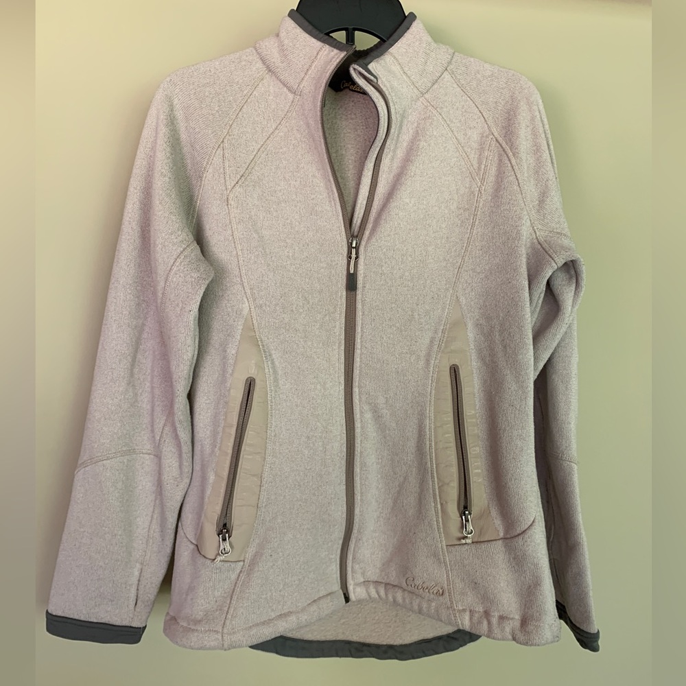 Cabela’s - Cream full zip lightweight jacket - size M